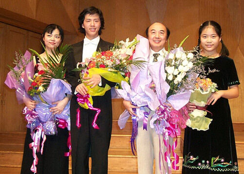 左起:陈萨,李云迪,但昭义,左章.韩墨/摄