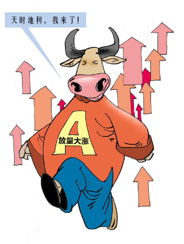 财经漫画成交破万亿元牛市真的来了
