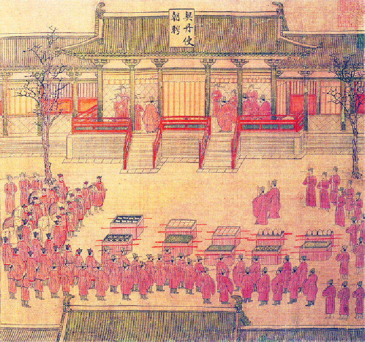 宋佚名《景德四图》之《契丹使朝聘图》.台北故宫博物院藏