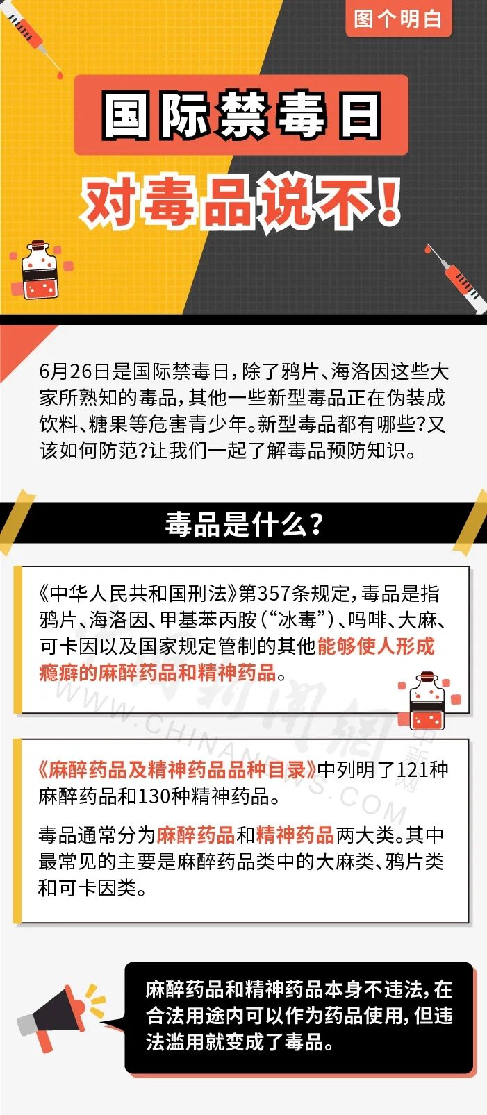 国际禁毒日对毒品说不这些新型毒品要远离