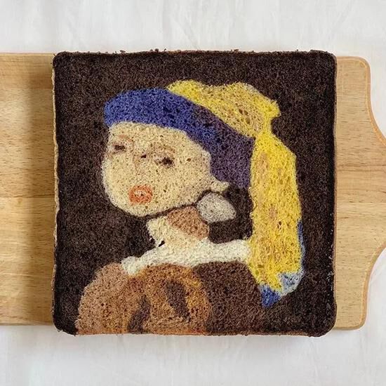 日本妹子把名画装进面包 可爱到炸裂不忍下口