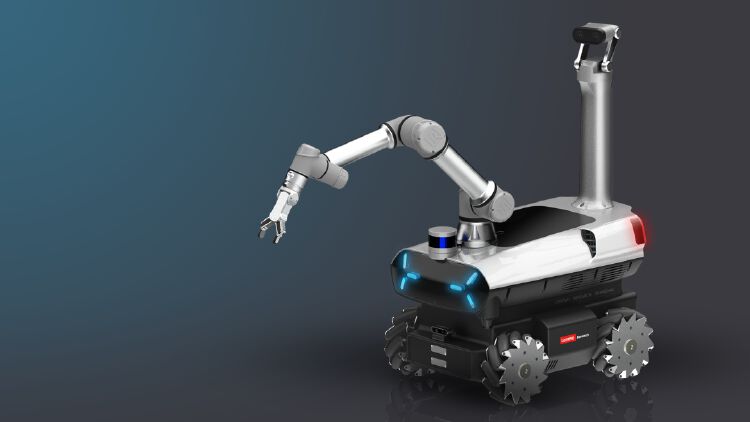 联想首款自研5g工业机器人亮相:远程自助为飞机喷漆