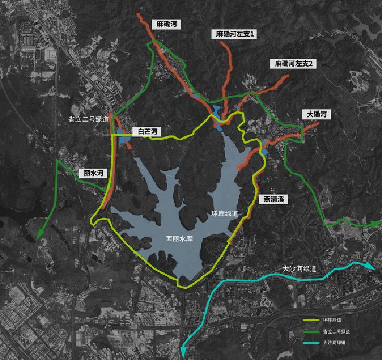西丽水库拟规划两条绿道将构建通山连湖达海生态廊道