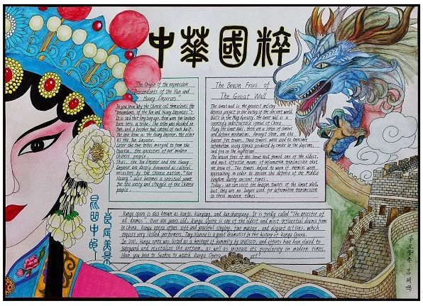 学趣味英语绘精彩生活科苑小学举办英语文化节手抄报比赛