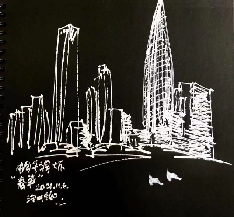 基地为美国二战老兵画的速写澳门回归前夕的澳门大三巴牌坊香港维多