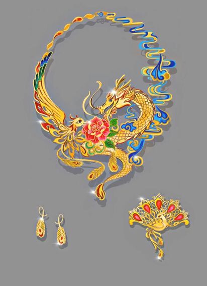 富含中国传统元素博伦职校举办乾行珠宝首饰设计展