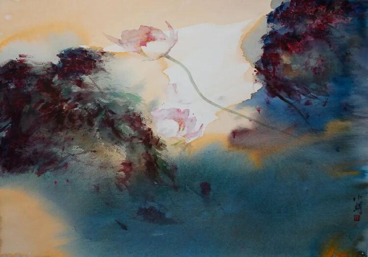 "水流花自开",走进张小纲的水彩天地_读创客户端